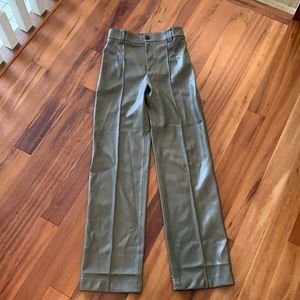 Green leather Zara pants